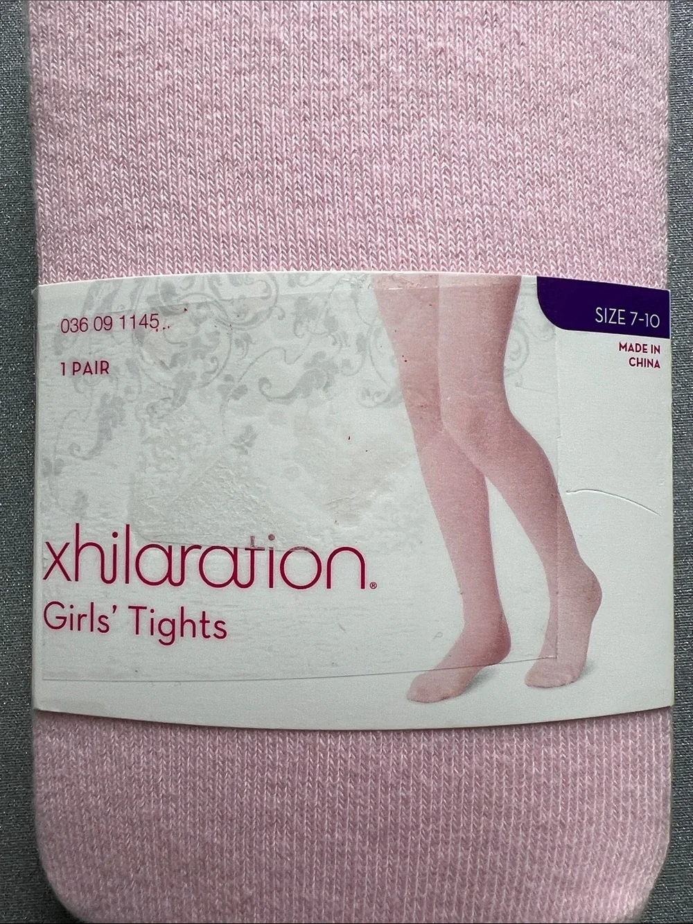 Xhilaration Girls' Light Pink Tights NWT Size 7-10
